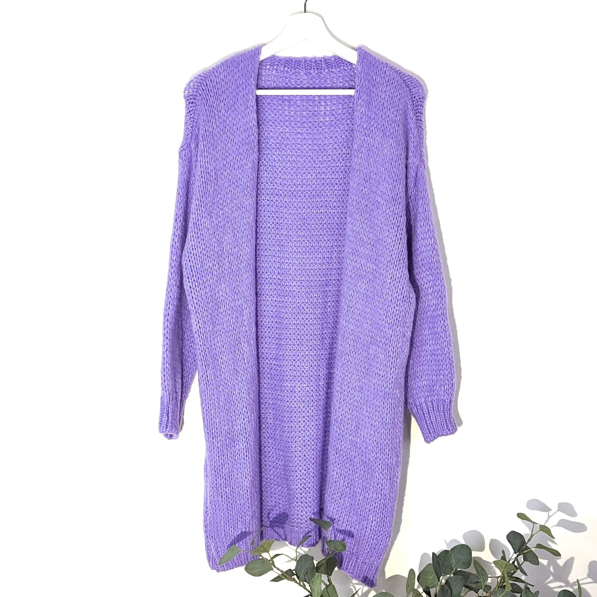 Acrylic mix mid length open cardi