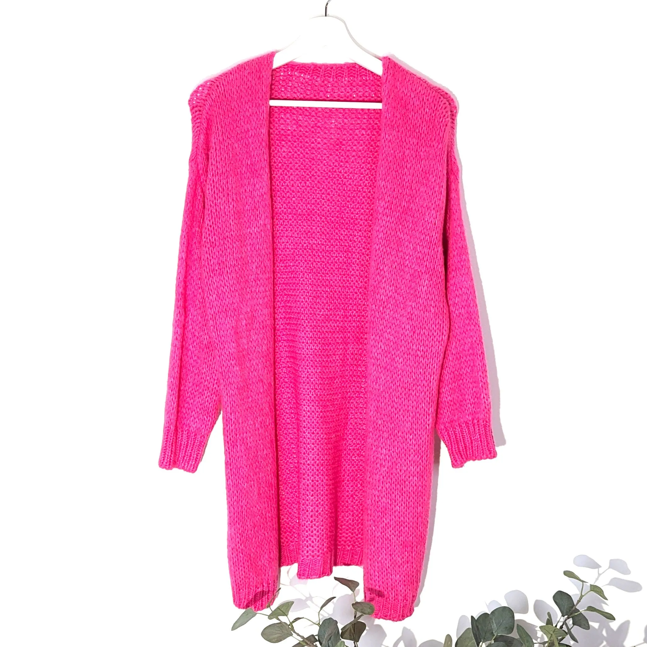 Acrylic mix mid length open cardi