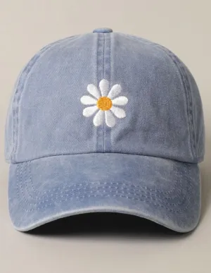 Denim Daisy Baseball Hat