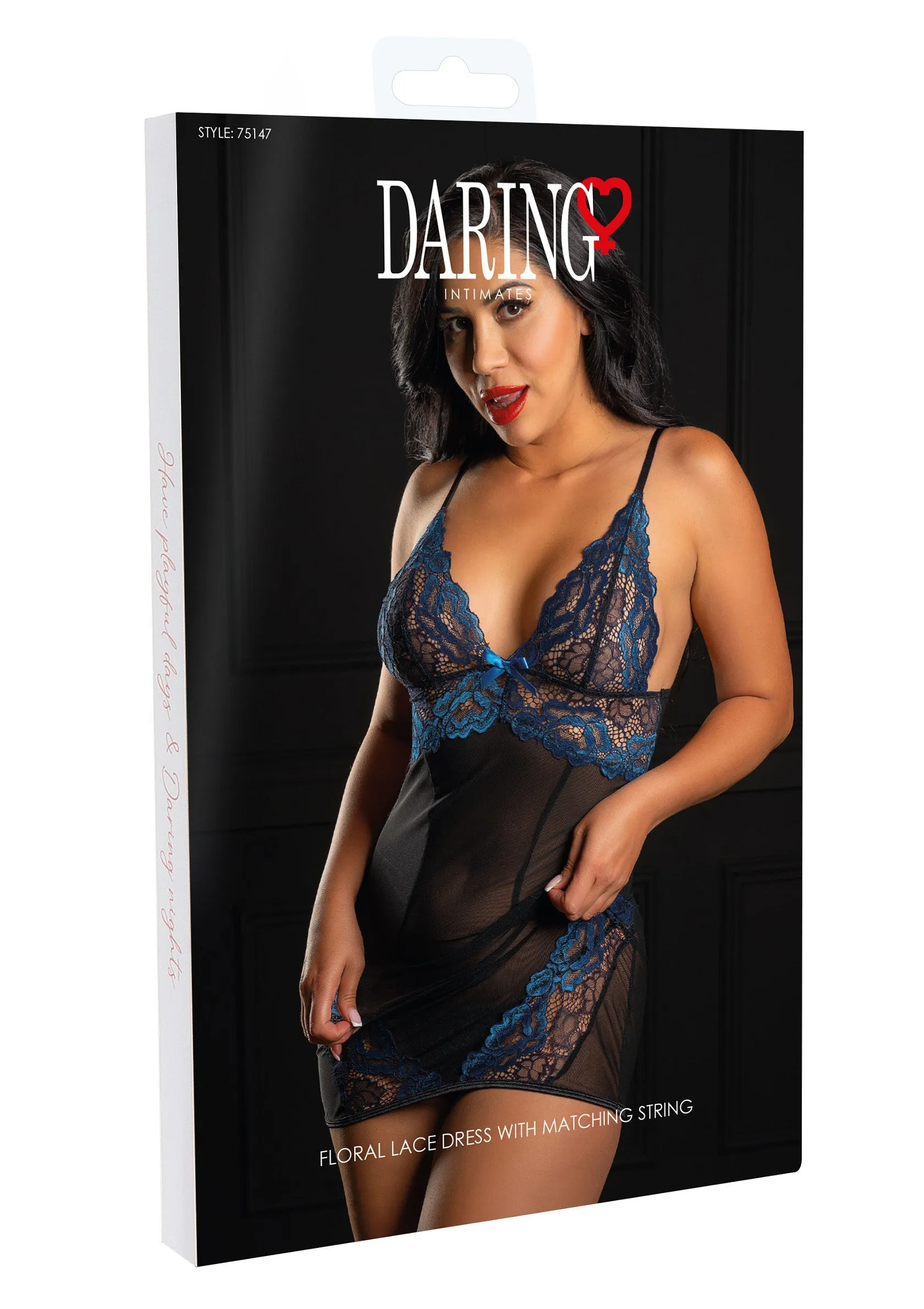 Floral lace dress with string