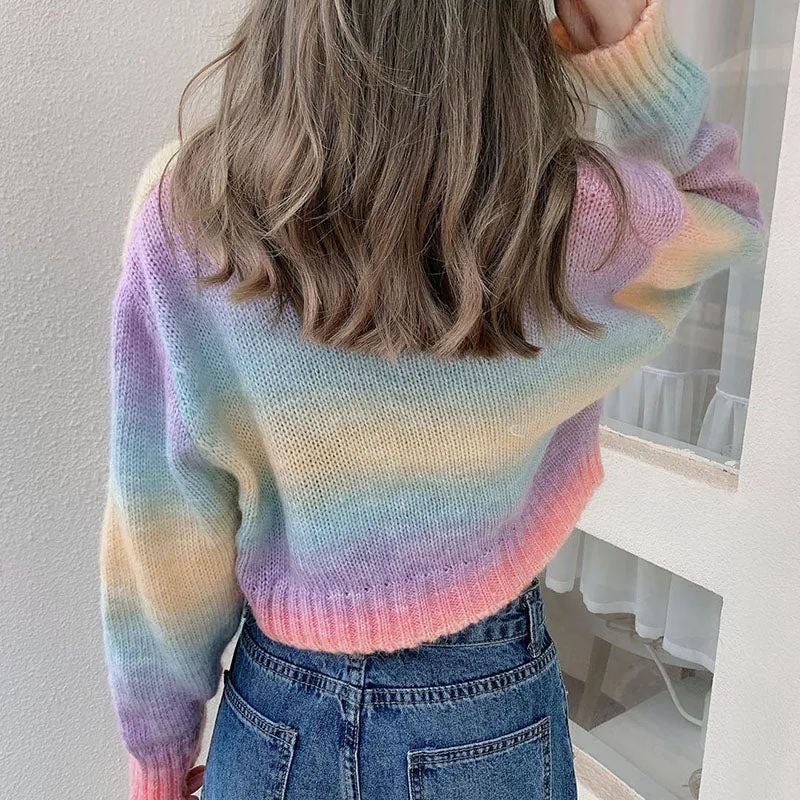 Kawaii Tie-dyed Short Cardigan