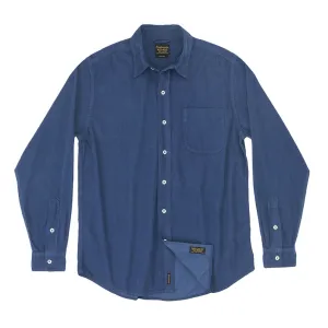 Long Sleeve Single Pocket Shirt 28-Wale Light Weight Corduroy - Sea Blue