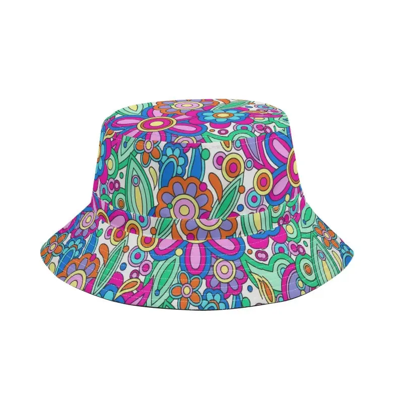 Stay Cool and Groovy in Your Adjustable Floral Bucket Hat
