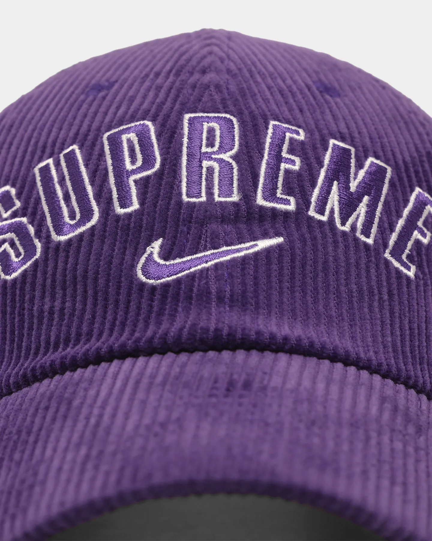 Supreme X Nike Arc Corduroy 6 Panel Strapback Purple